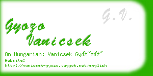 gyozo vanicsek business card